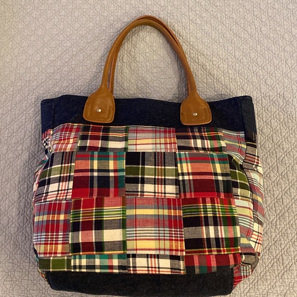 Vintage G.H.Bass Heritage Collection Madras Plaid handbag - Picture 2 of 14